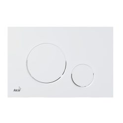 Öblítőtartály nyomólap, AlcaPlast fehér-matt M676