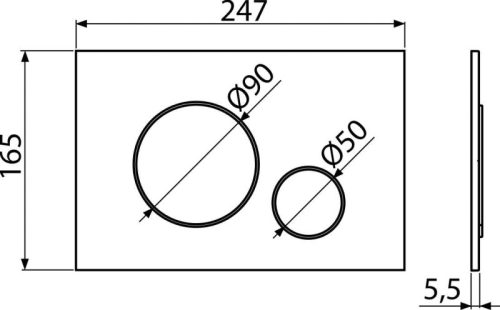 Öblítőtartály nyomólap, AlcaPlast fehér-matt M676
