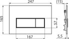 Öblítőtartály nyomólap, AlcaPlast króm-fényes M571