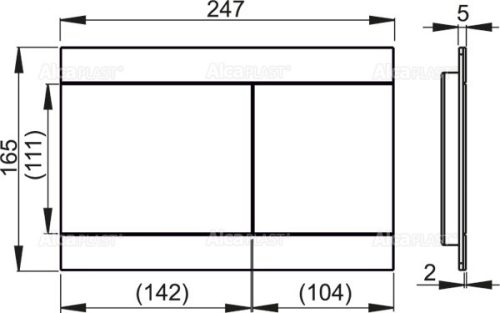 Öblítőtartály nyomólap, AlcaPlast FUN