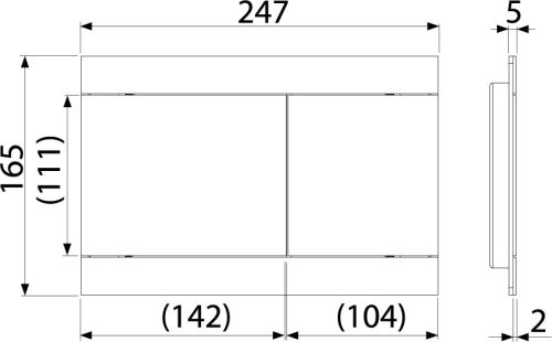 Öblítőtartály nyomólap, AlcaPlast FUN-ANTIC