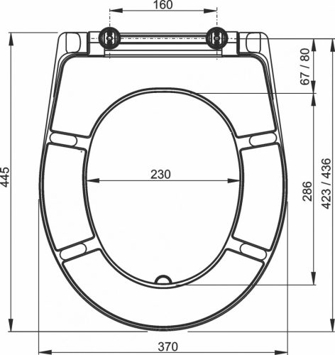 Wc tető, AlcaPlast A601 Duroplast fehér