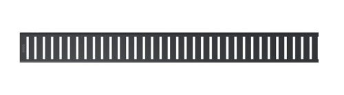 Padlóösszefolyó rács, AlcaPlast Pure Black 1150 mm PURE-1150BLACK