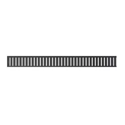   Padlóösszefolyó rács, AlcaPlast Pure Black 1450 mm PURE-1450BLACK