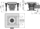 Padlóösszefolyó, AlcaPlast 130x130 mm APV130