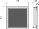 Padlóösszefolyó rács, AlcaPlast 92x92 mm MPV016