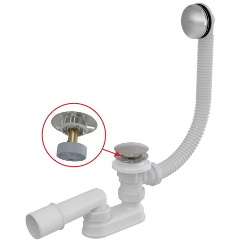 Le-és túlfolyó, AlcaPlast Click-Clack kádszifon A504CKM