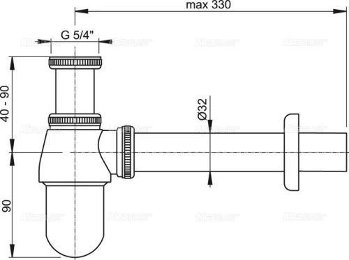 Mosdószifon, AlcaPlast A431