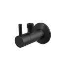 Sarokszelep, AlcaPlast matt-fekete kerek ARV001-BLACK