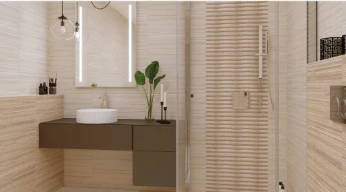 Dekorlap, Zalakerámia Couche Beige/Barna 20x60 F-62097