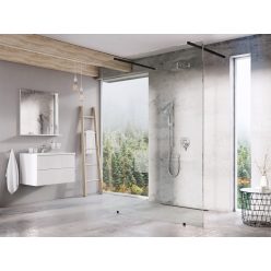   Walk-in, Ravak Walk-In Free Set 120, zuhanykabin fekete+transparent GW9FG030SZ1