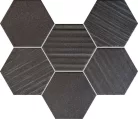 Dekorcsempe, Tubadzin HORIZON HEX BLACK MOSAIC TUR-28X22 HHB