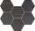 Dekorcsempe, Tubadzin HORIZON HEX BLACK MOSAIC TUR-28X22 HHB
