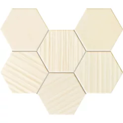 Dekorcsempe, Tubadzin HORIZON HEX IVORY MOSAIC TUR-28X22 HHI