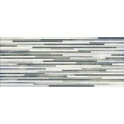   Dekorcsempe, Zalakerámia PETROL fényes szürke dekor 20X50 9 mm ZAL-ZBD53033U