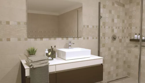 Csempe, Zalakerámia CONCRETO Beige 3D WAVY 20X50 ZAL-ZBD53077