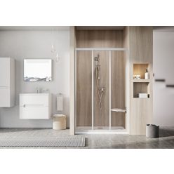   Zuhanyajtó, Ravak Supernova ASDP3-100 198 fehér+Grape üveg 00VA01R2ZG