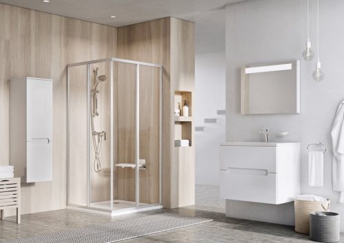 Zuhanykabin, Ravak Supernova SRV2-75 195 S fehér+Grape üveg 14V301O2ZG