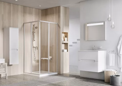 Zuhanykabin, Ravak Supernova SRV2-80 195 S fehér+Grape üveg 14V401O2ZG