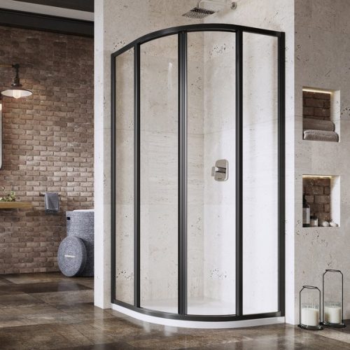 Zuhanykabin, Ravak Supernova SKCP4-90 195 fekete+Transparent üveg 3117O302Z1