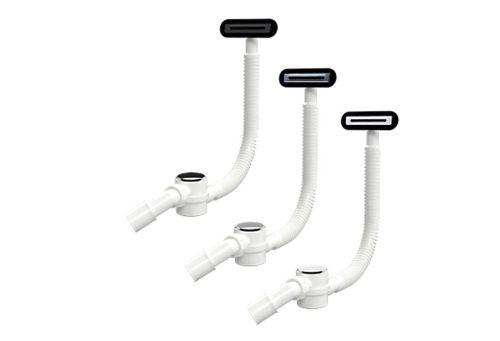 Le- és túlfolyó, M-Acryl Pro Click-Clack vízszintes túlfolyóval matt fekete