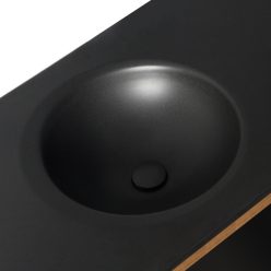   Alsó szekrény, Wellis Tunis 120 matt fekete top integrált mosdóval WB00427