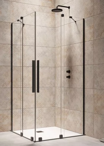 Zuhanykabin, Radaway Furo Black KDD 120x120 zuhanykabin