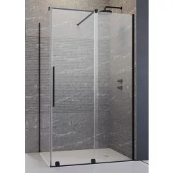   Zuhanykabin, Radaway Furo Black KDJ 120x110 jobbos zuhanykabin