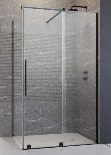 Zuhanykabin, Radaway Furo Black KDJ 130x110 jobbos zuhanykabin