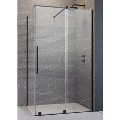   Zuhanykabin, Radaway Furo Black KDJ 160x120 jobbos zuhanykabin