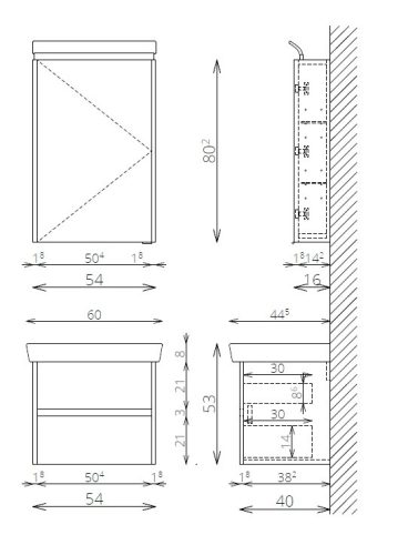 Komplett bútor, Tboss Bora 60 balos felsőszekrénnyel