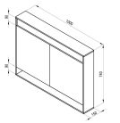 Felső szekrény, Ravak MC Step 1000 felső szekrény fehér X000001421