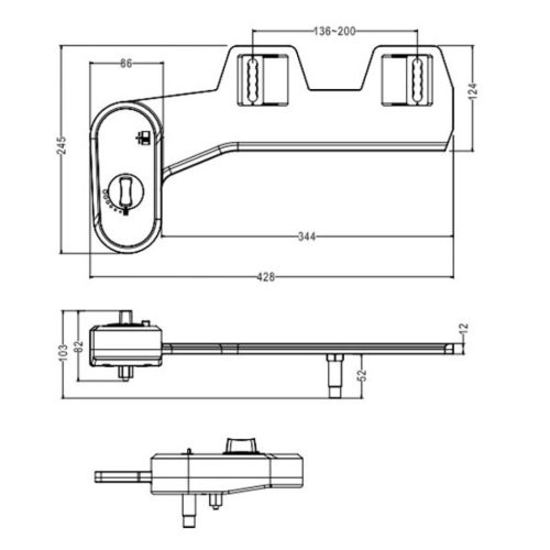 Wc tető, AQUALINE EASY CLEANING WC-ülőkére szerelhető bidé, hideg vizes MT002