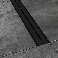   Padlóösszefolyó, Ravak Runway fekete zuhanyfolyóka 850 X01751