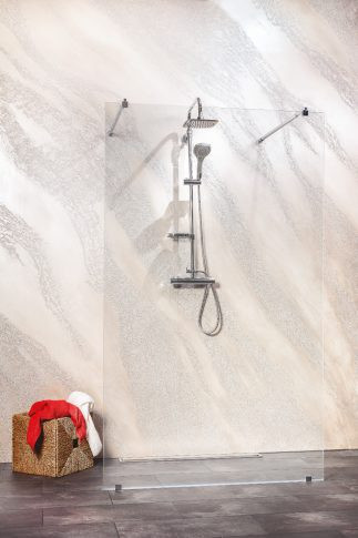 Walk-in, Sanotechnik FREEDOM II BLACK (SANOFLEX) zuhanyfal EASY CLEAN BP110