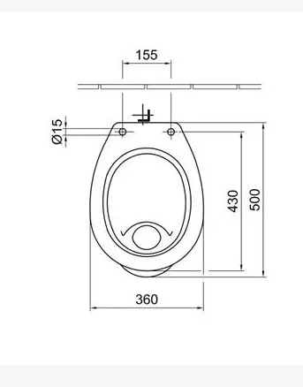 WC, Alföldi BÁZIS laposöblítésű alsó kifolyású 4037 E+