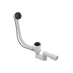   Le-és Túlfolyó, Normál automata le- és túlfolyó szifonnal (60 cm) fekete színben 15242