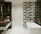 Csempe, Paradyz Classica Fancy Black Polysk 30x60cm KWC-30X60 FBP