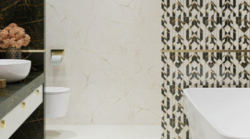 Csempe, Paradyz Classica Fancy White Polysk 30x60cm KWC-30X60 FWP