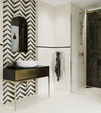 Csempe, Paradyz Classica Fancy White Struktura Polysk 30x60cm