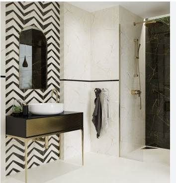 Dekorlap, Paradyz Classica Fancy White Inserto Polysk 30x60cm