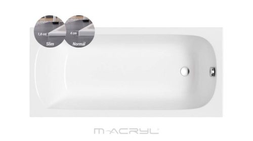 Kád, M-Acryl Mira Slim 180x80