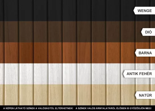 Oldallap, M-Acryl trópusi fa oldallap dió 110cm-től