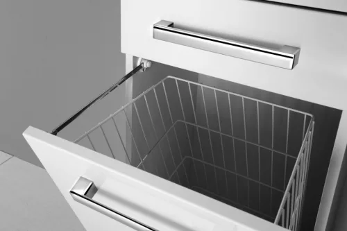 Alsó szekrény, Sapho AQUALINE VEGA állószekrény, szennyestratóval, 40x184x31cm, fehér VG180