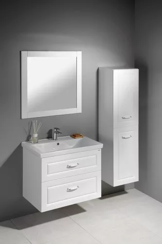 Alsó szekrény, Sapho AQUALINE FAVOLO mosdótartó szekrény, 86,5x60x44,6cm, matt fehér FV290