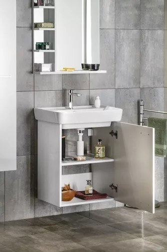 Alsó szekrény, Sapho AQUALINE ZOJA Mosdótartó szekrény, 41,5x63x37,6cm, fehér 56372