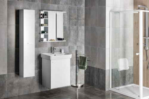 Alsó szekrény, Sapho AQUALINE ZOJA Mosdótartó szekrény, 50,5x63x37,1cm, fehér 56373