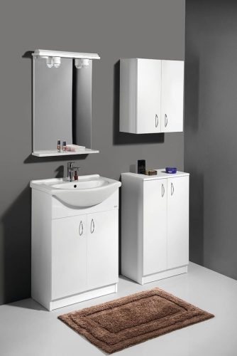 Fürdőszobabútor felső szekrény ,Sapho AQUALINE SIMPLEX ECO 60x60x24cm, matt fehér SIME535