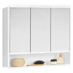   Fürdőszobabútor felső szekrény, Sapho AQUALINE LYMO tükrösszekrény, 58x49x14,7cm, fehér 1884132