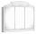 Fürdőszobabútor felső szekrény, Sapho AQUALINE RANO, 59x51x16cm, fehér, műanyag 541302